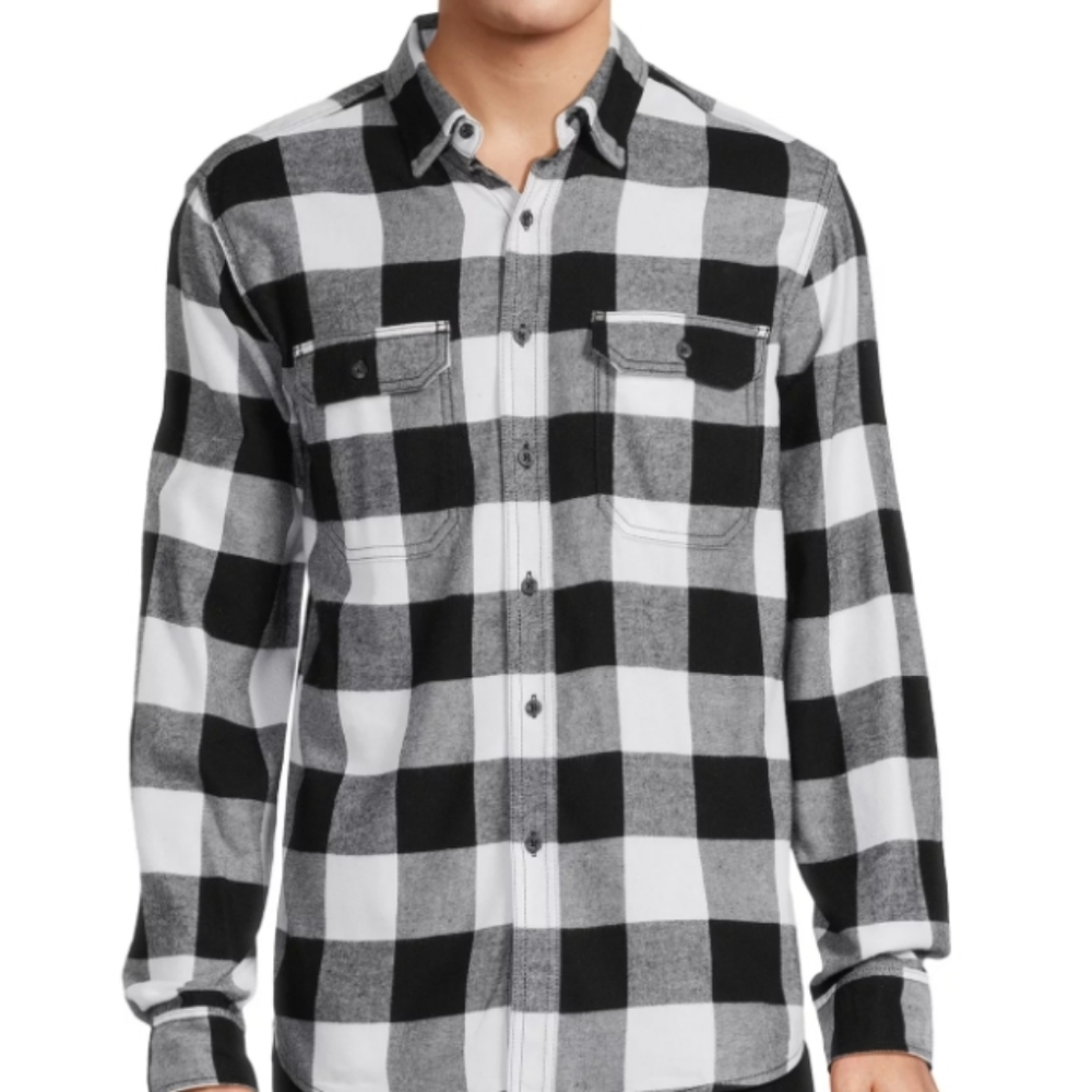 George Men's Long Sleeve Flannel Shirt